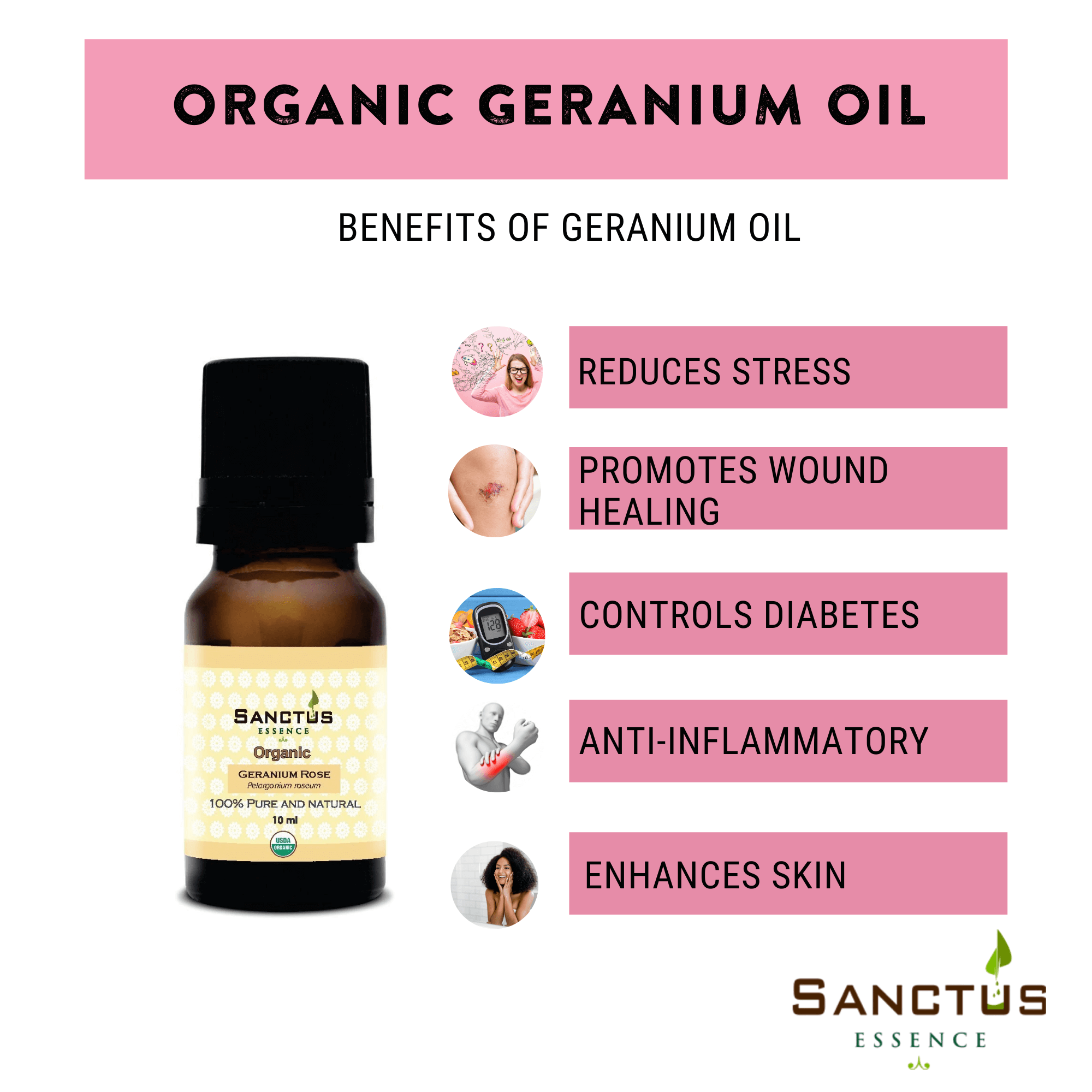 Organic Geranium Rose Oil